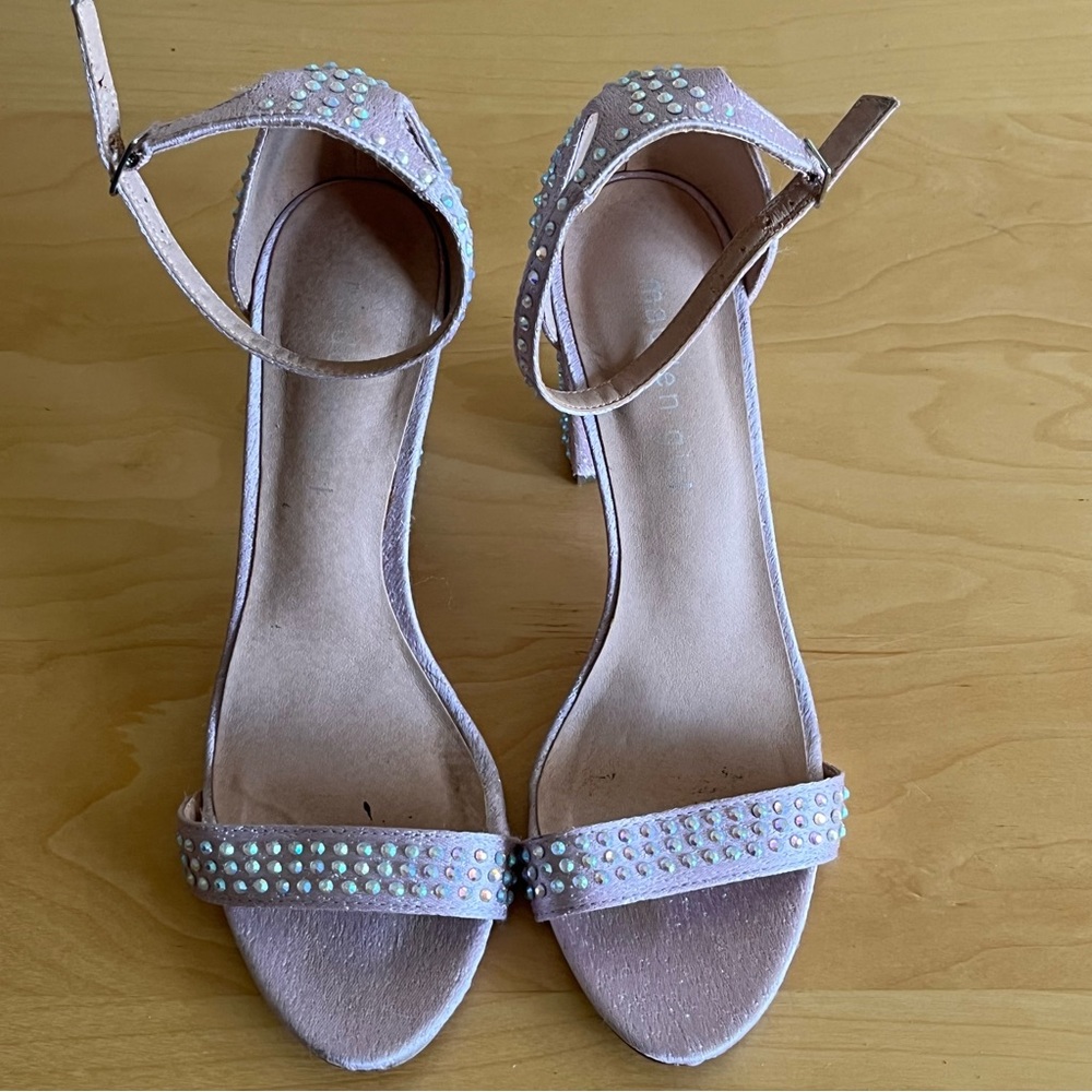 Madden Girl Beella Rhinestone Sandals in Lavender - Size 8.5